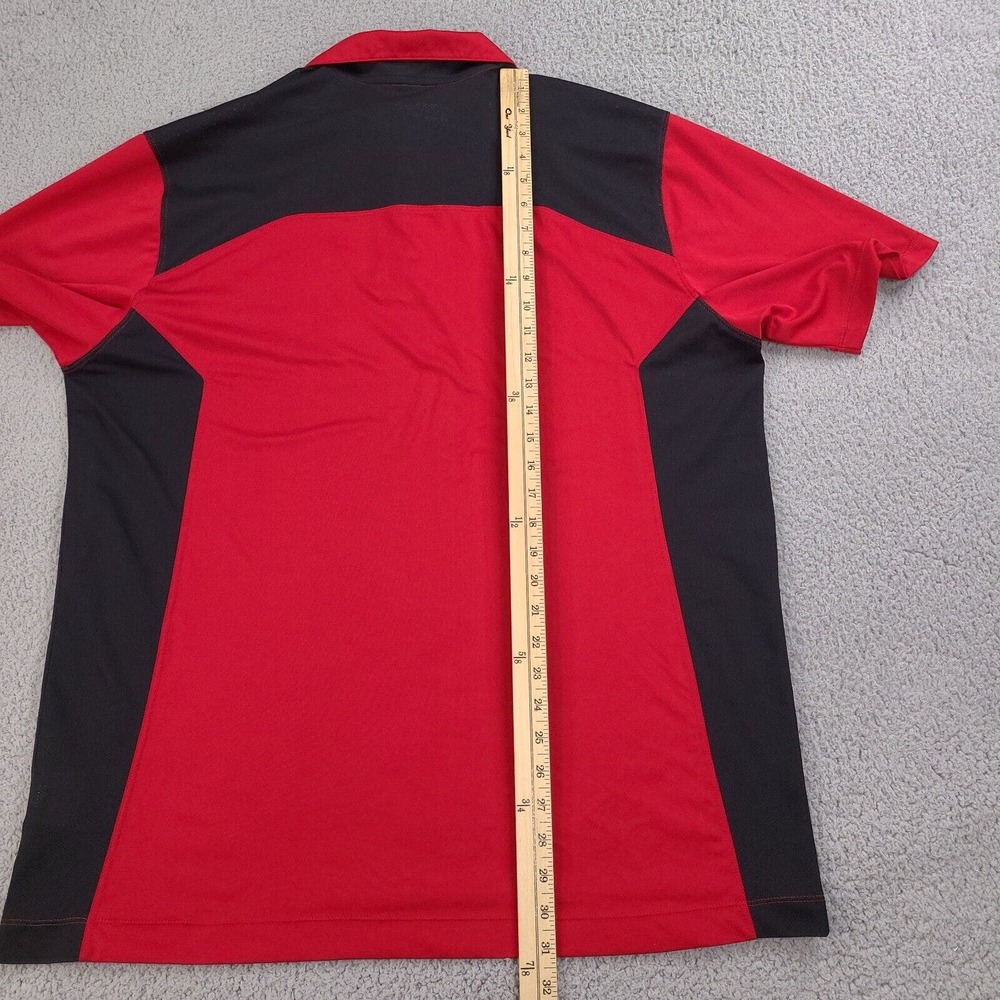 Nike Golf Polo Shirt Men’s XL Red Dri-Fit Short Sleeve Columbia Flooring Front - Picture 13 of 14